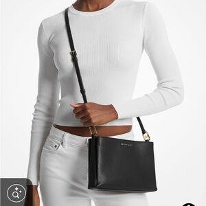 NY DAY - Michael Kors - Trisha Medium Pebbled Leather Crossbody Bag